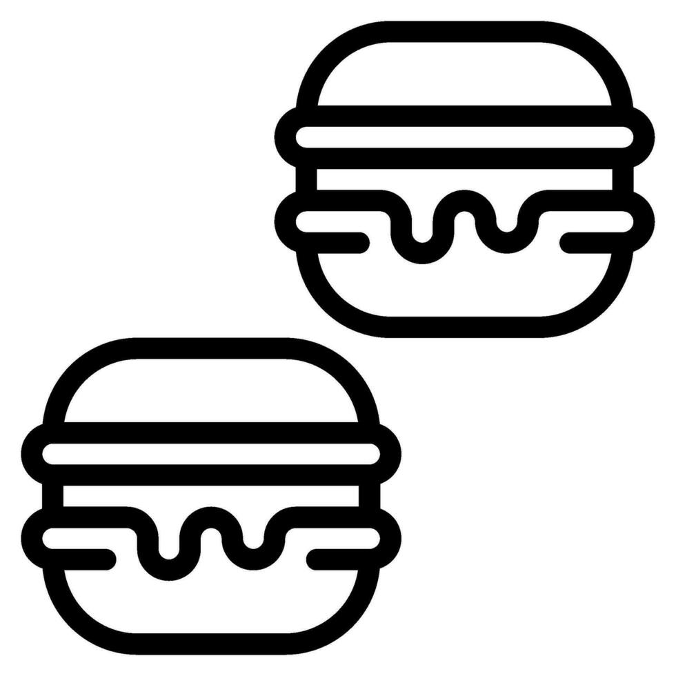 Food and bakery macaroon icon vector