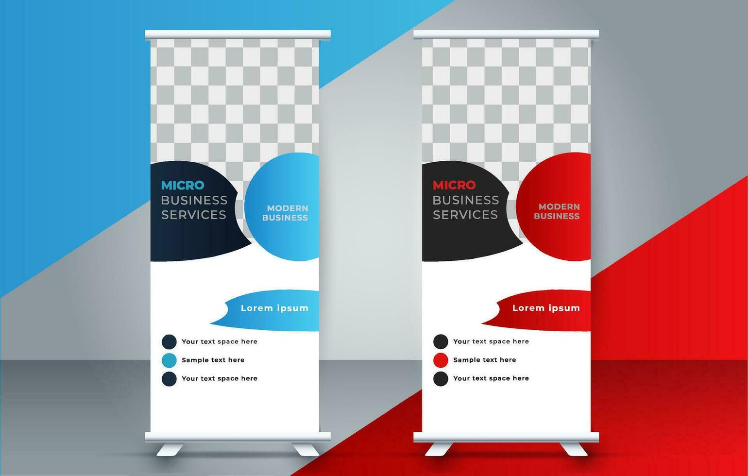 vector creative Roll up banners template