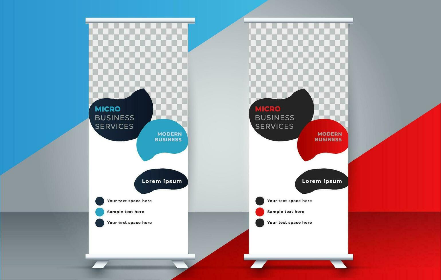 vector creative Roll up banners template