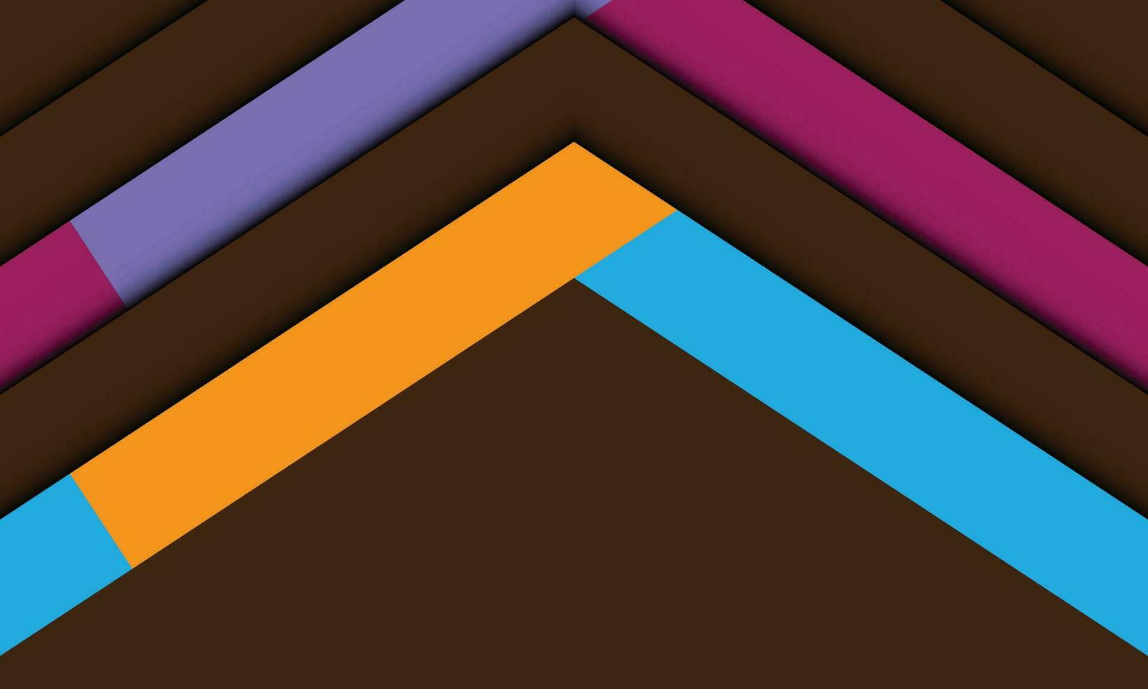 Vibrant color triangle geometric overlap layer on black background. vector