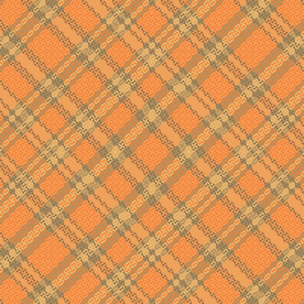 Tartan plaid pattern with texture and coffee color. vector