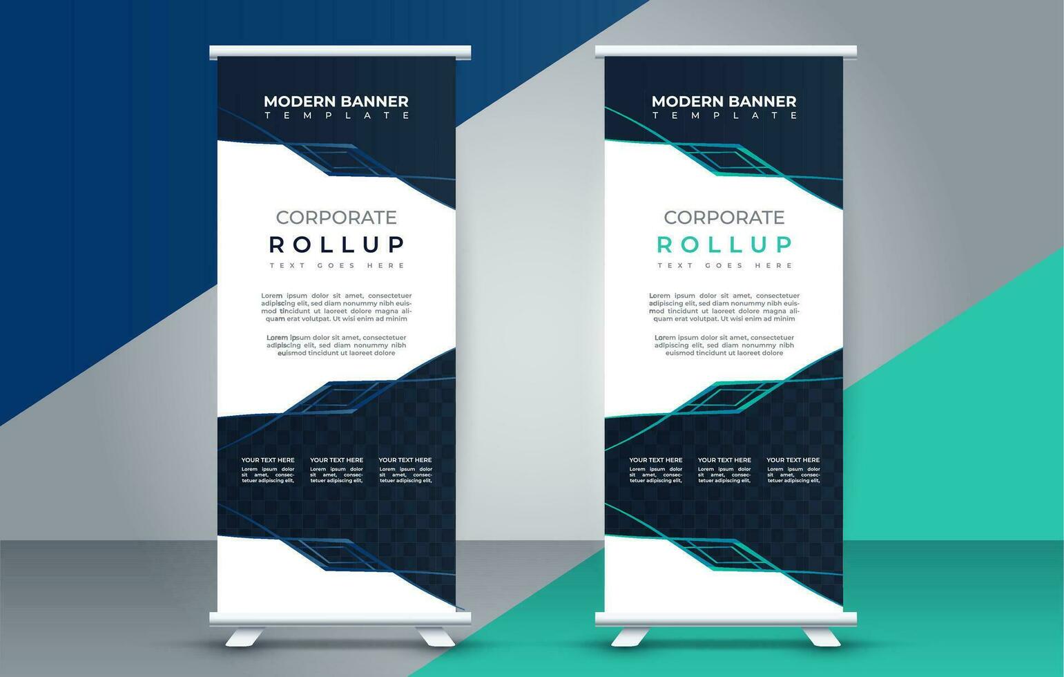 business roll up banner design display standee for presentation purpose vector
