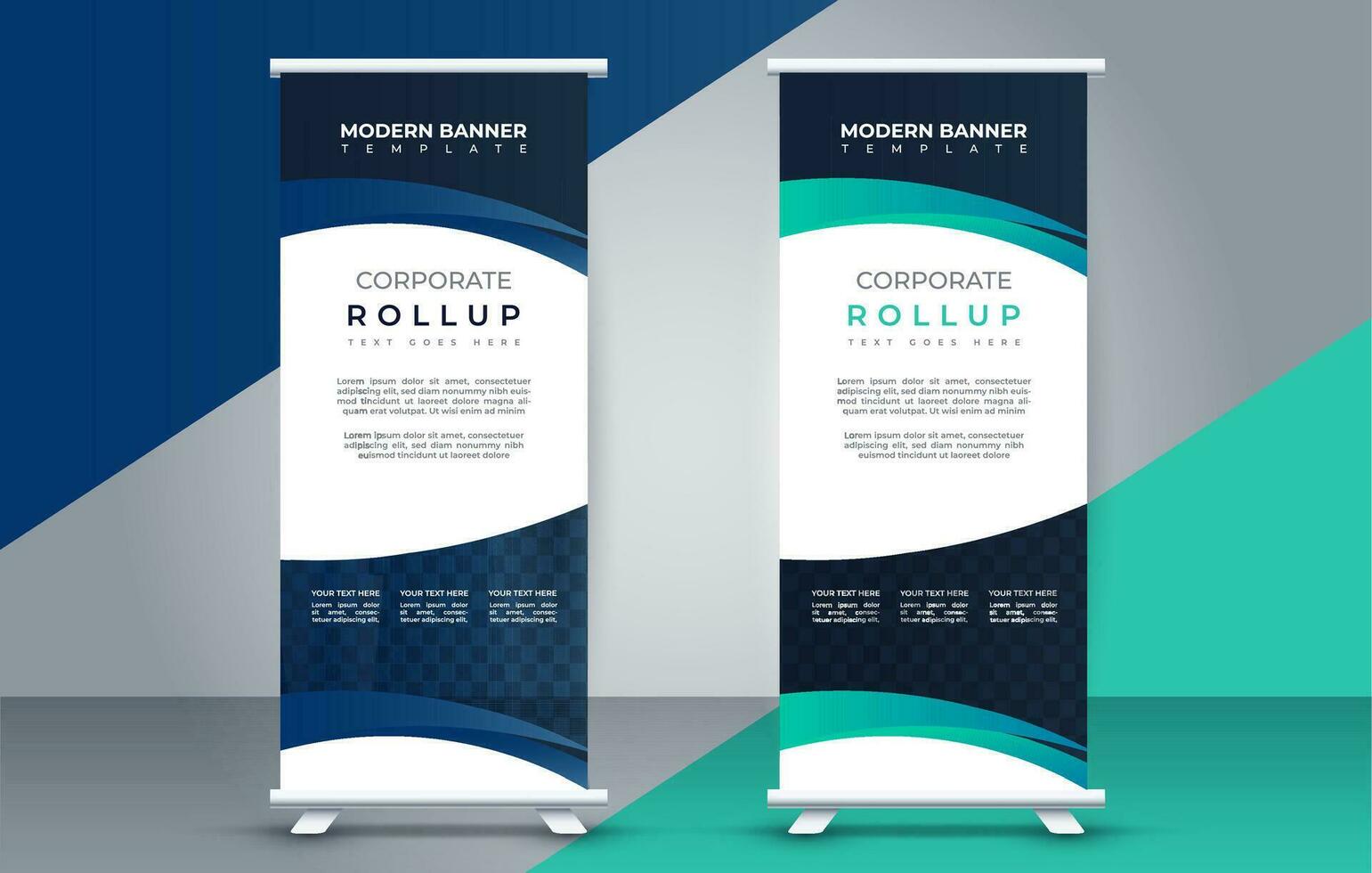 business roll up banner design display standee for presentation purpose vector