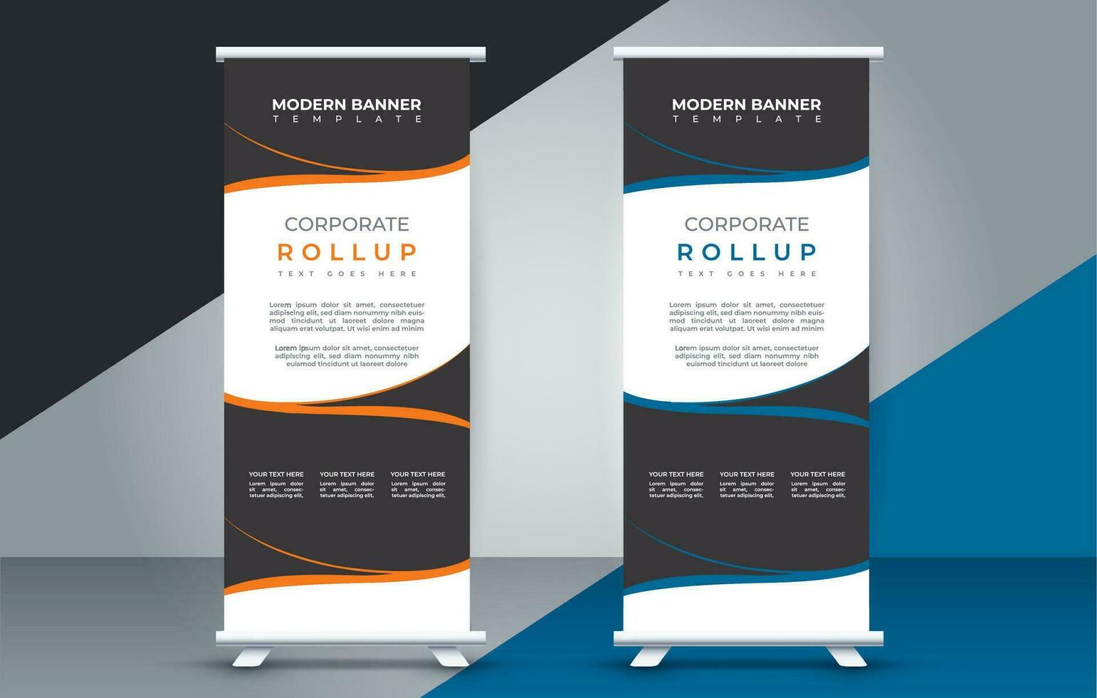 business roll up banner design display standee for presentation purpose vector