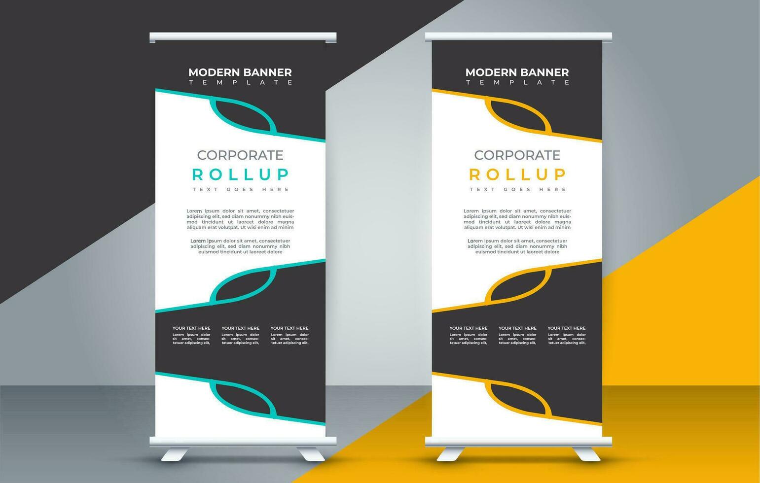 business roll up banner design display standee for presentation purpose vector