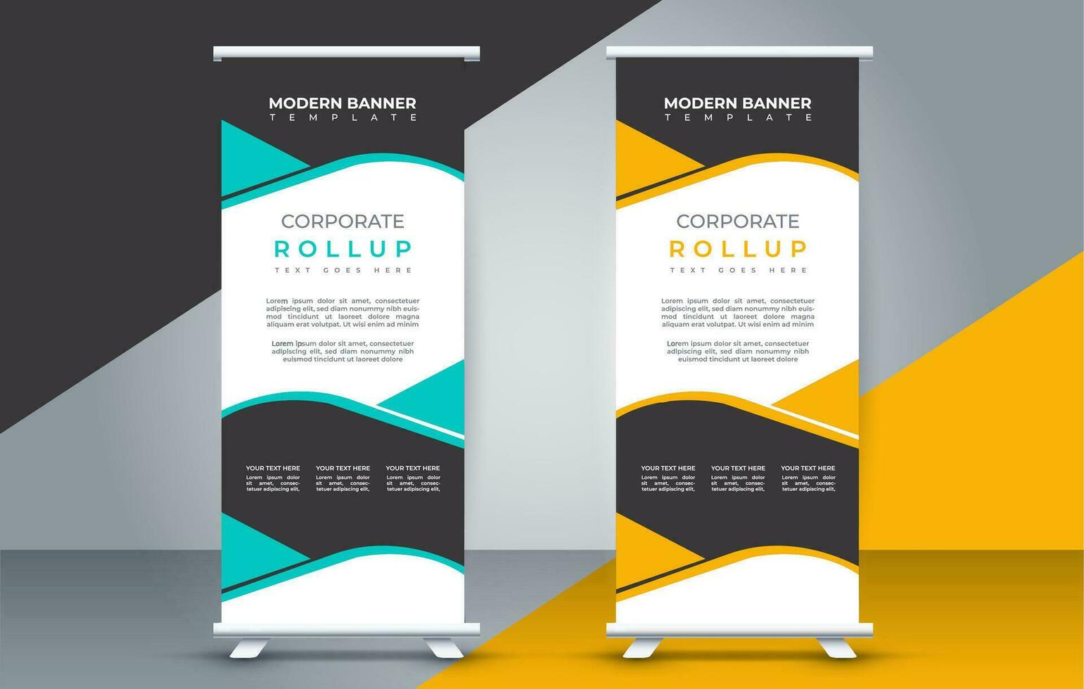 business roll up banner design display standee for presentation purpose vector