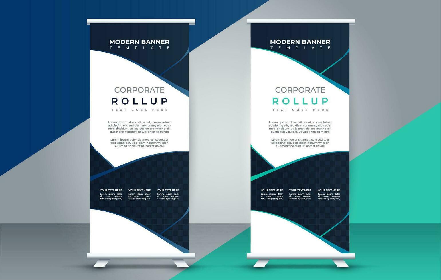 business roll up banner design display standee for presentation purpose vector