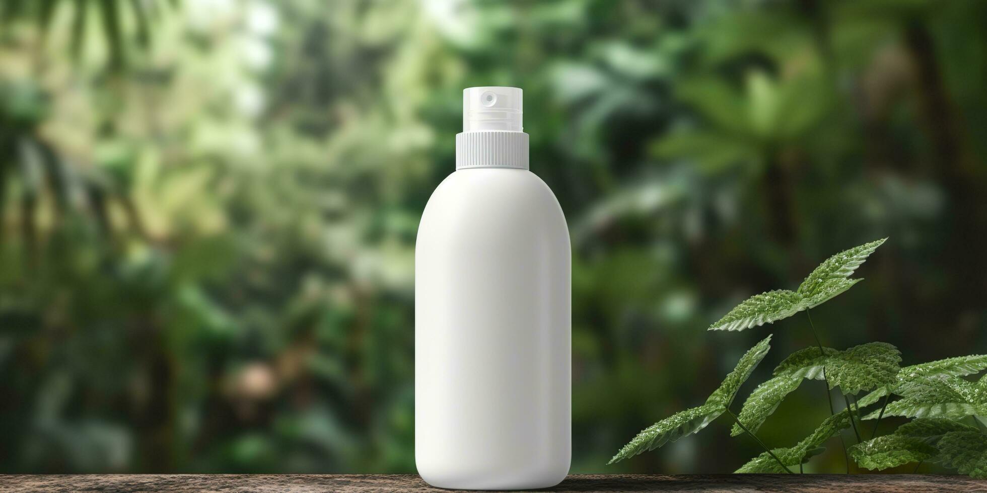 A mock up white cosmetic container. Generative AI photo
