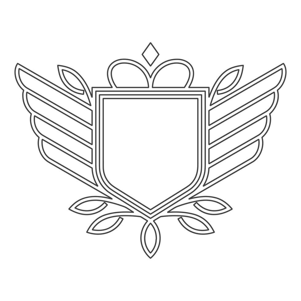 Wings icon in simple style outline vector