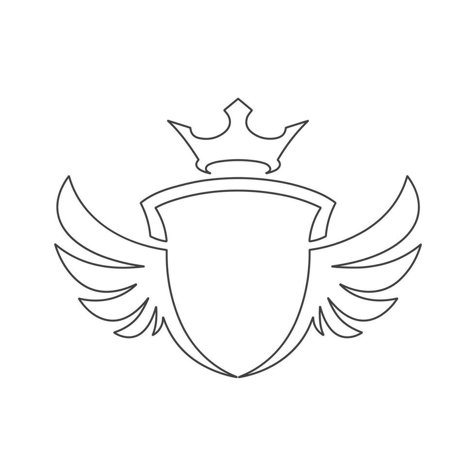 Wings icon in simple style outline vector