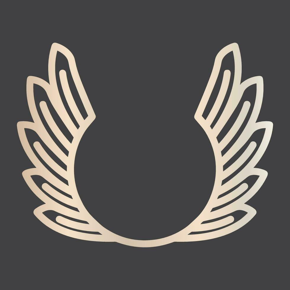 Winged frames. Flying bird shield emblem, eagle wings badge frame and retro aviation fast wing symbol vector