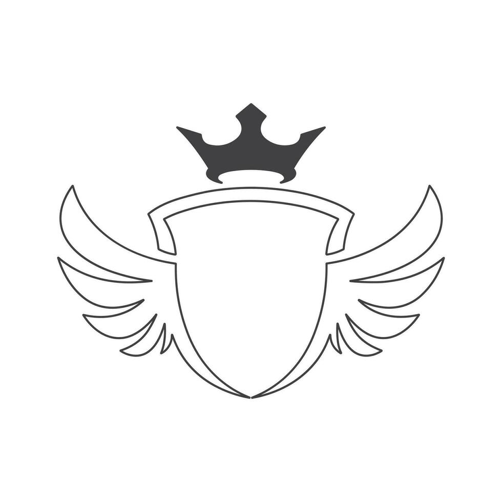 Wings icon in simple style outline vector