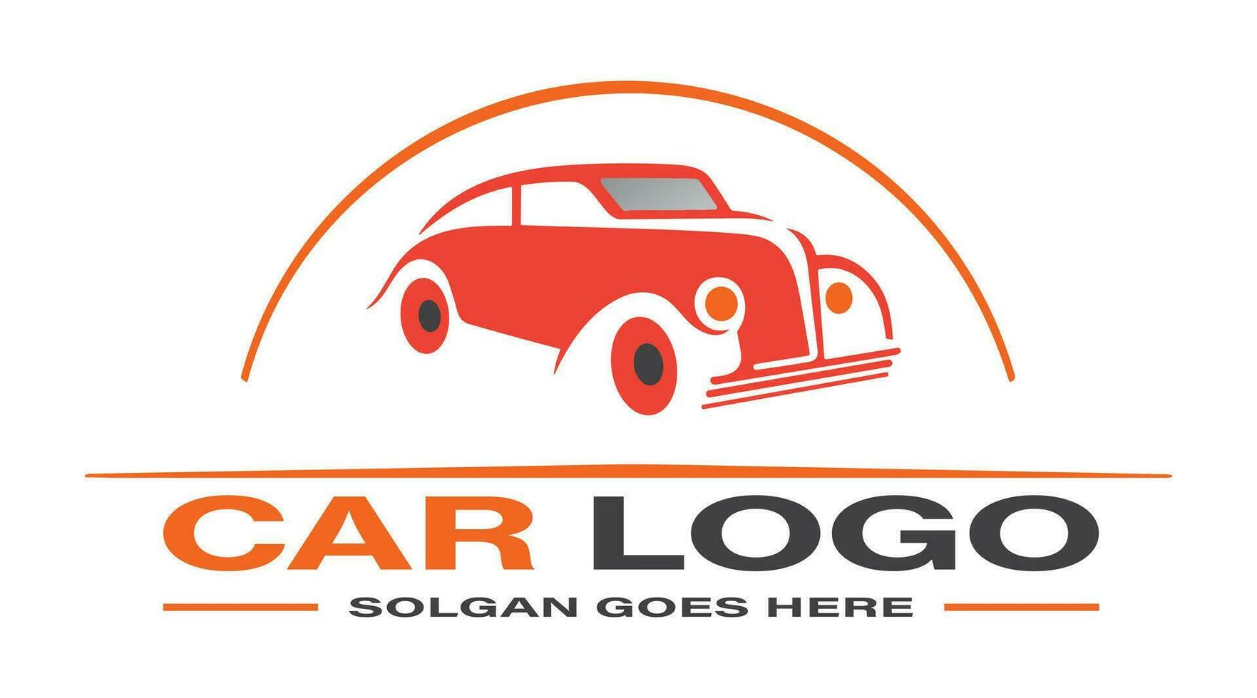 Luxury classic car logo emblem. Auto sports garage badge icon. Motor vehicle dealership symbol. Automotive showroom sign. Vector illustration
