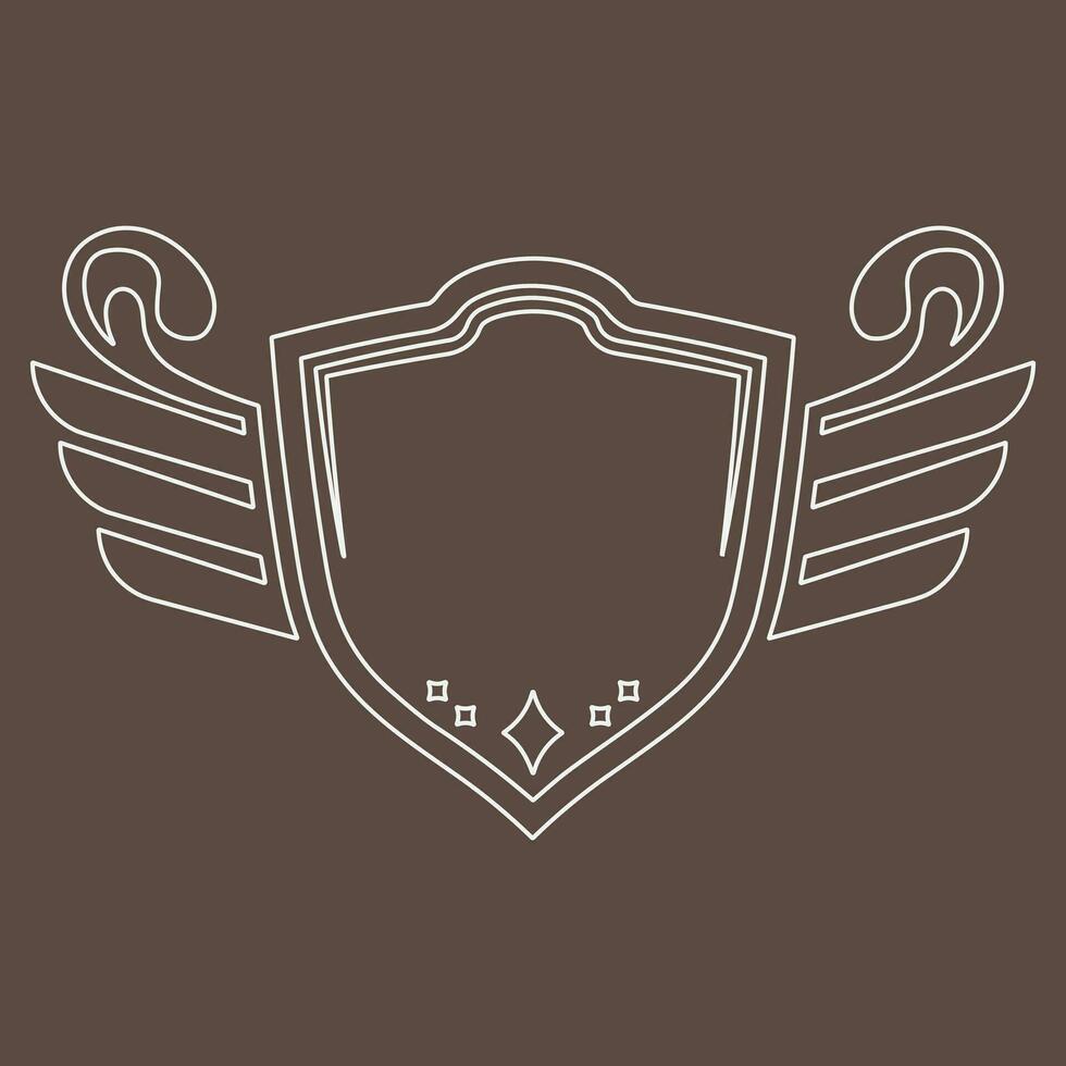 Wings icon in simple style outline vector