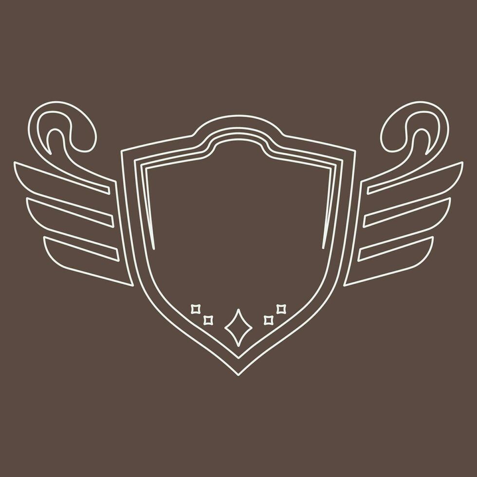 Wings icon in simple style outline vector