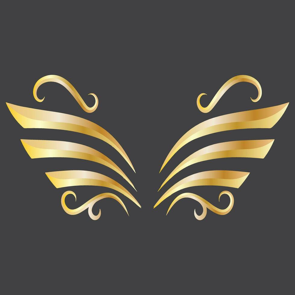Angel wings vector hand drawn illustration