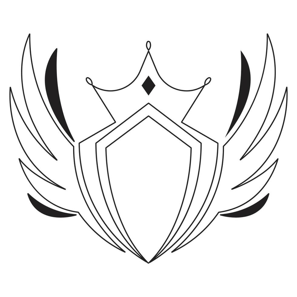 Wings icon in simple style outline vector