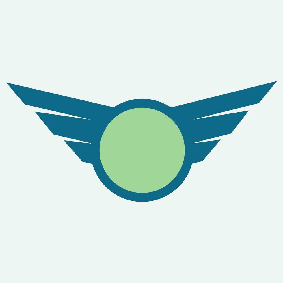 Winged frames. Flying bird shield emblem, eagle wings badge frame and retro aviation fast wing symbol vector