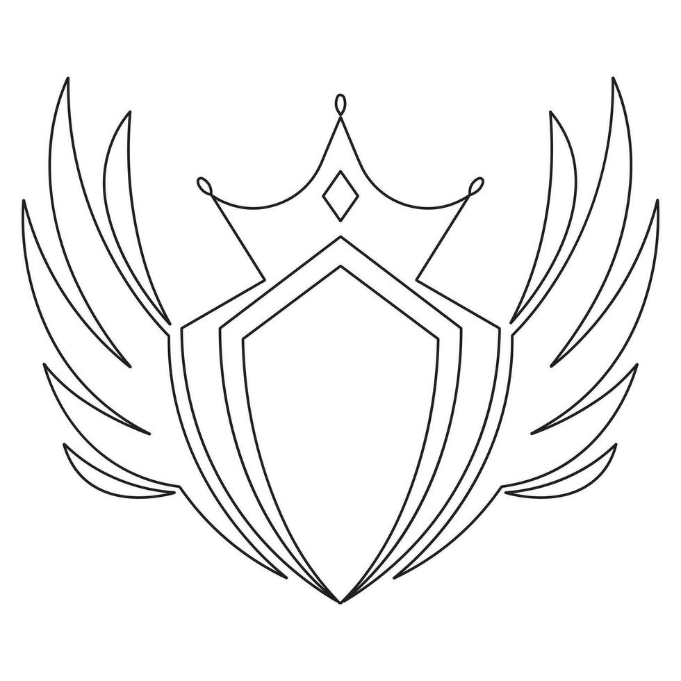 Wings icon in simple style outline vector