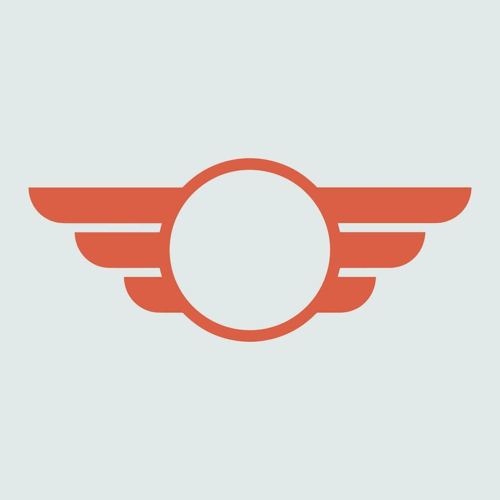 Winged frames. Flying bird shield emblem, eagle wings badge frame and retro aviation fast wing symbol vector