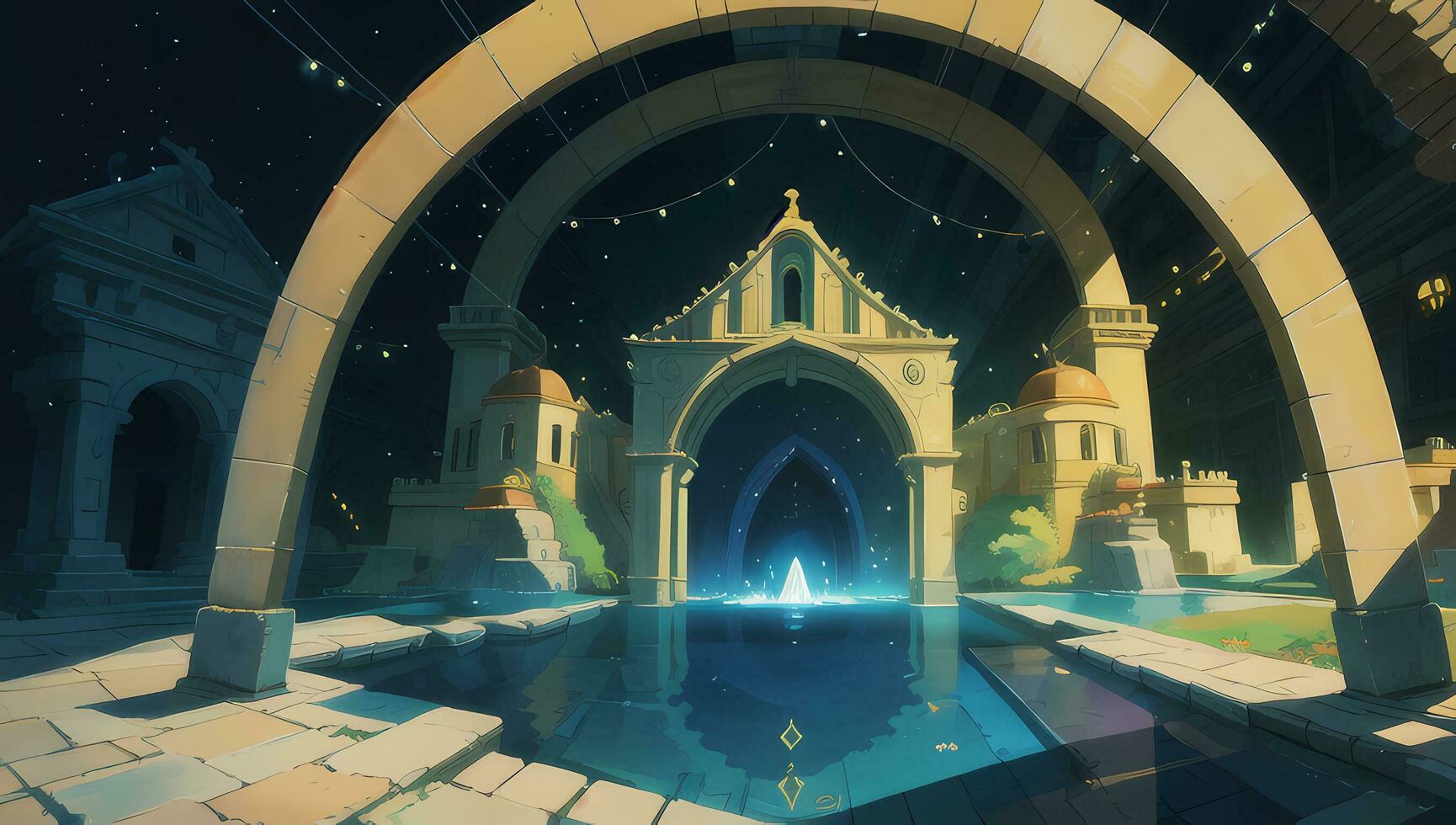 Beautiful Assortment Background Art for Graphic Novel Anime Manga Wallpaper photo