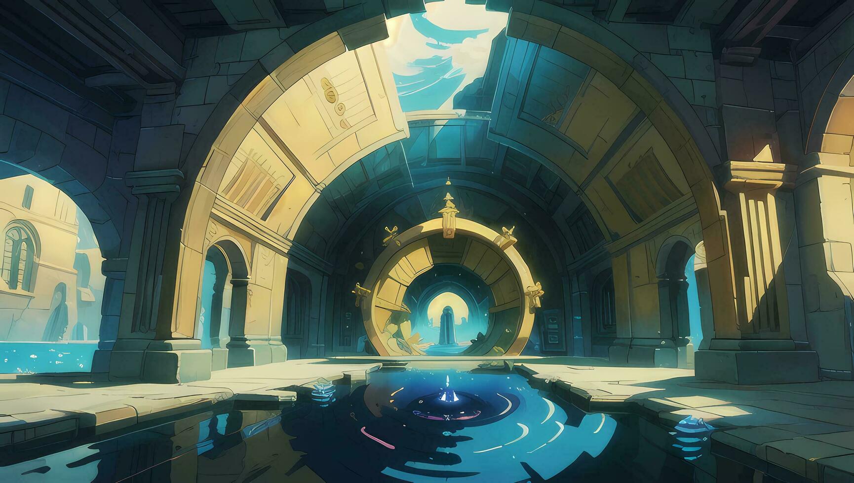 Beautiful Assortment Background Art for Graphic Novel Anime Manga Wallpaper photo