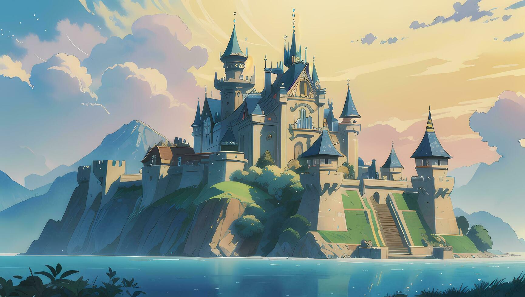 Magnificent Castle Graphic Novel Anime Manga Wallpaper photo