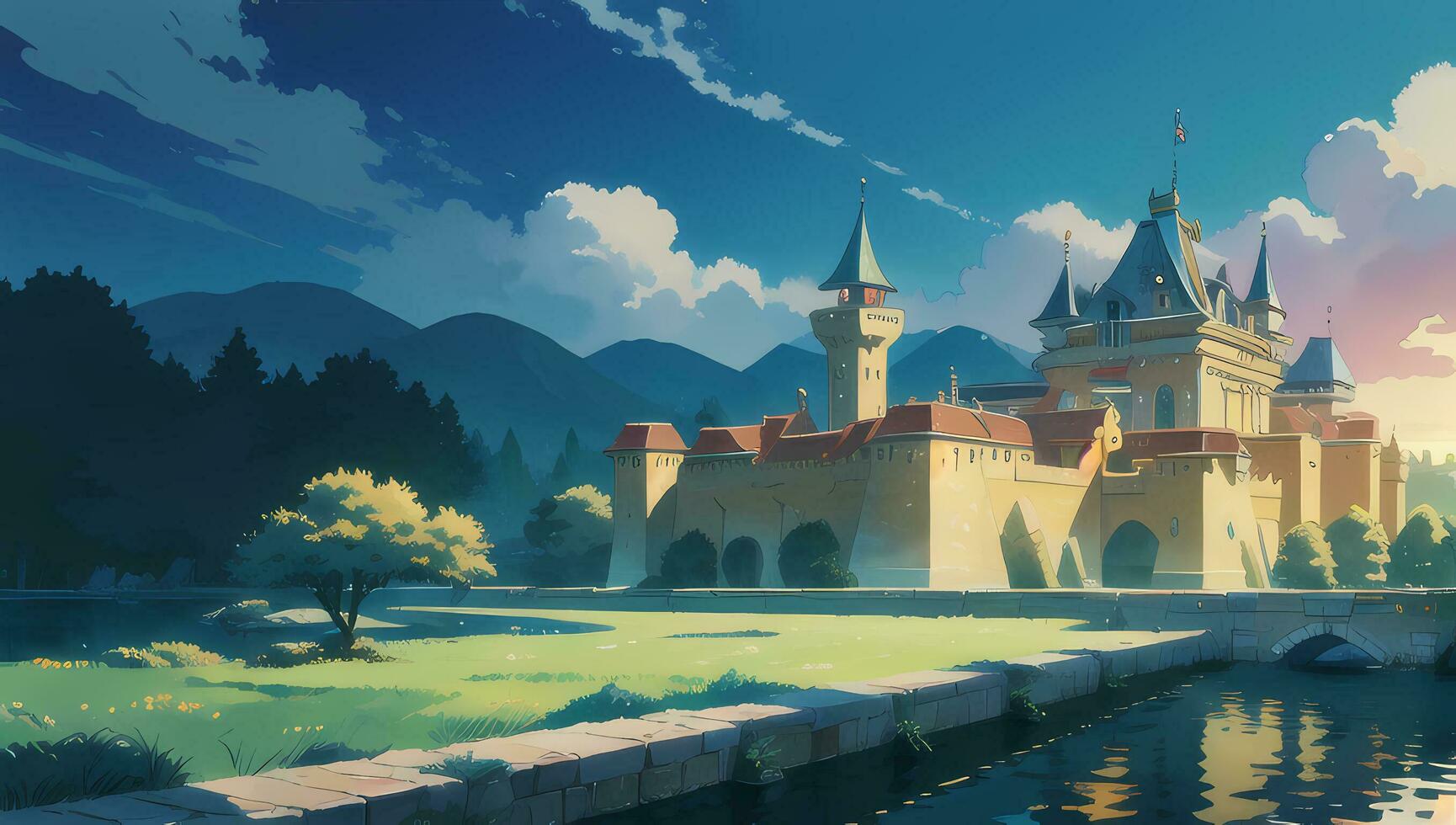 Magnificent Castle Graphic Novel Anime Manga Wallpaper photo
