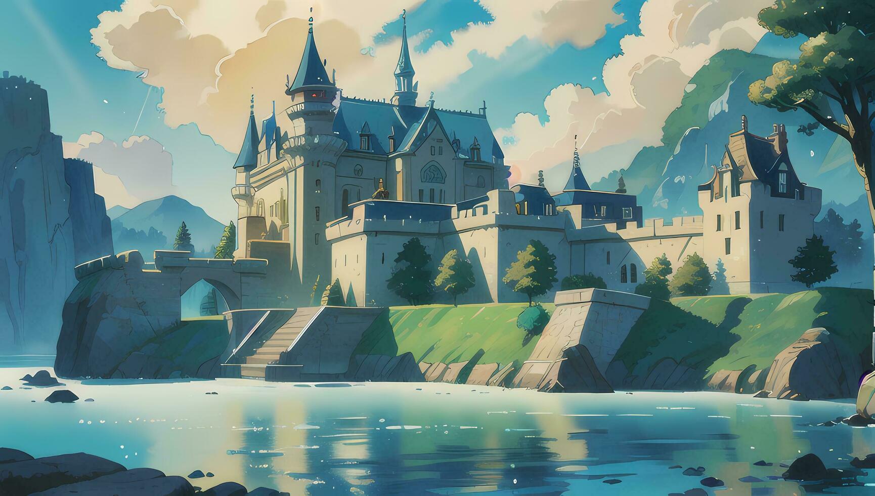 Magnificent Castle Graphic Novel Anime Manga Wallpaper photo