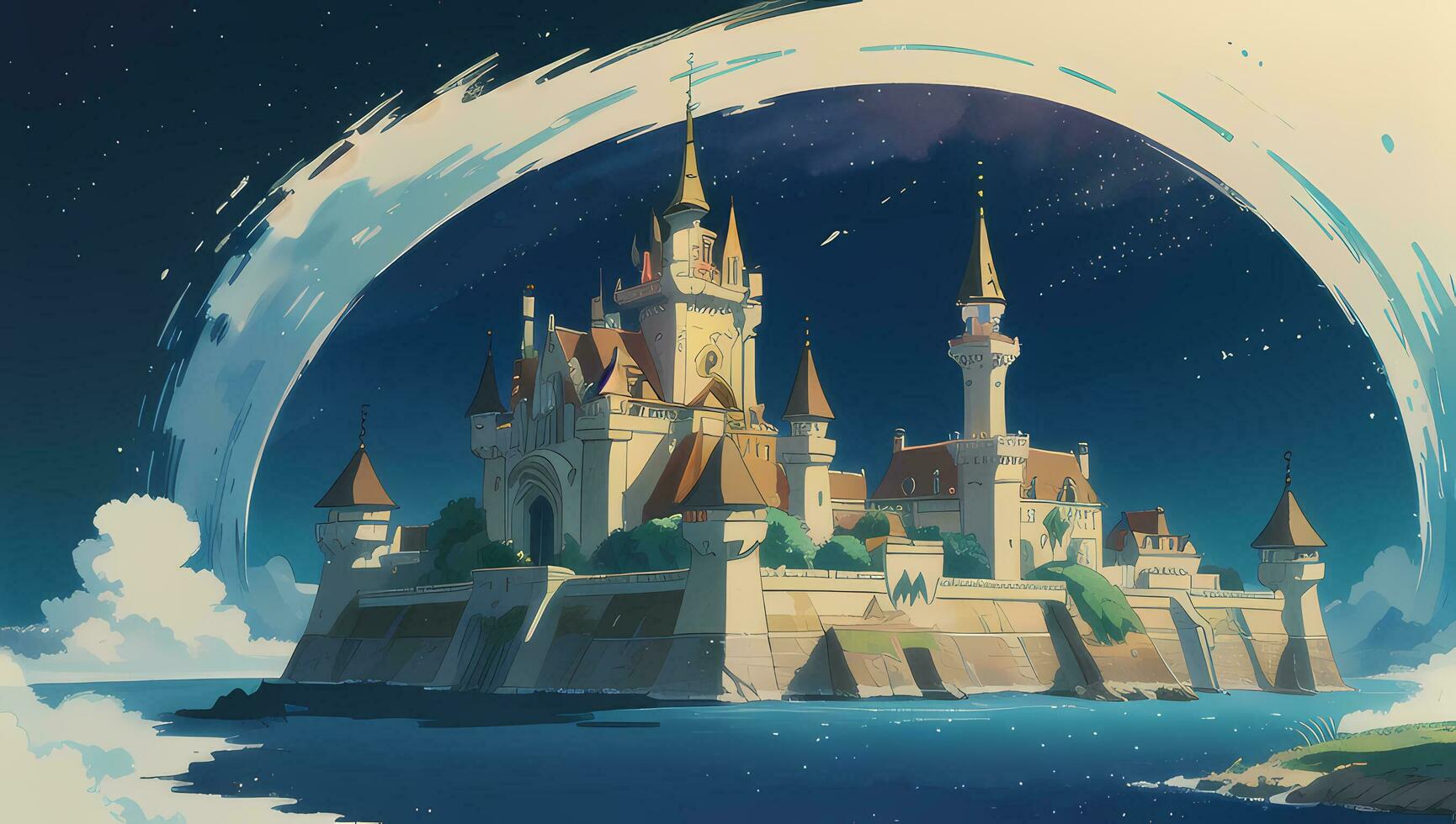 Magnificent Castle Graphic Novel Anime Manga Wallpaper photo