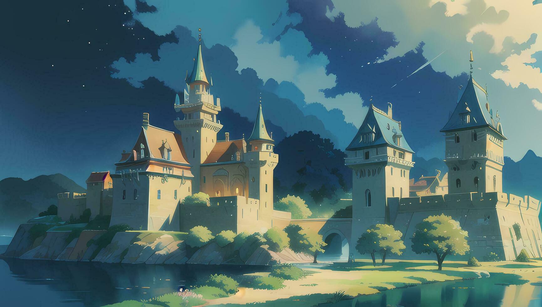 Magnificent Castle Graphic Novel Anime Manga Wallpaper photo