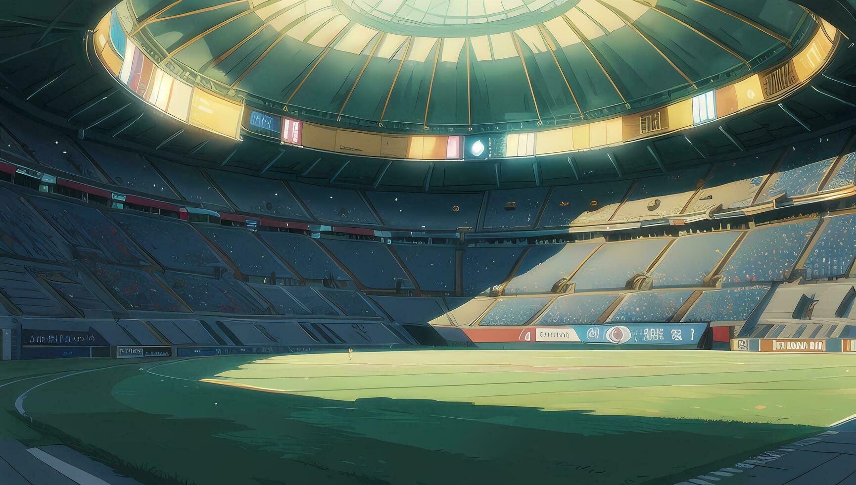estadio Deportes moderno fantasía gráfico novela anime manga fondo de pantalla foto