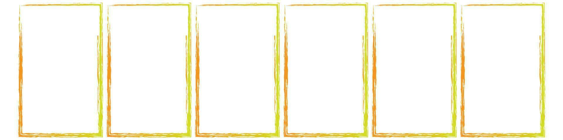 Grunge square and rectangle frames. Ink empty black boxes set. Rectangle borders collections. Rubber square stamp imprint. Vector illustration isolated on white background.