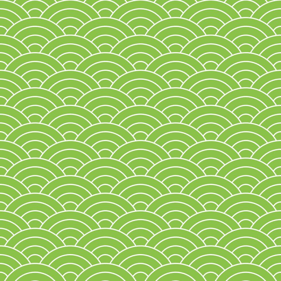 Light green Japanese wave pattern background. Japanese pattern vector. Waves background illustration. for clothing, wrapping paper, backdrop, background, gift card. vector