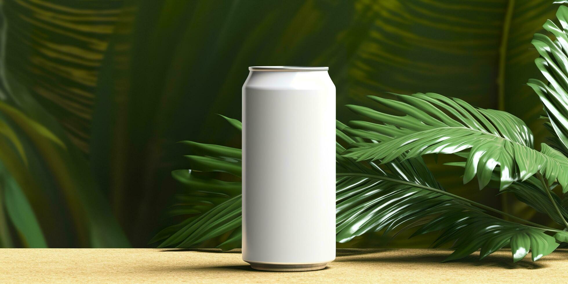 Soda can mockup. Generative AI photo