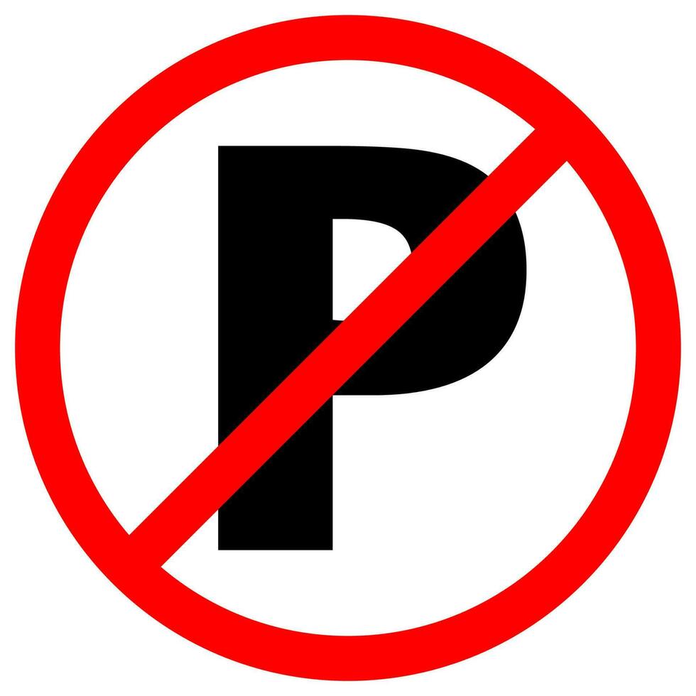 No parking sign template. Vector design.