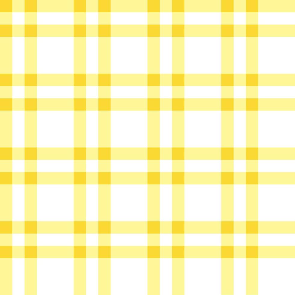 Yellow plaid pattern. plaid pattern background. plaid background. Seamless pattern. for backdrop, decoration, gift wrapping, gingham tablecloth, blanket, tartan. vector