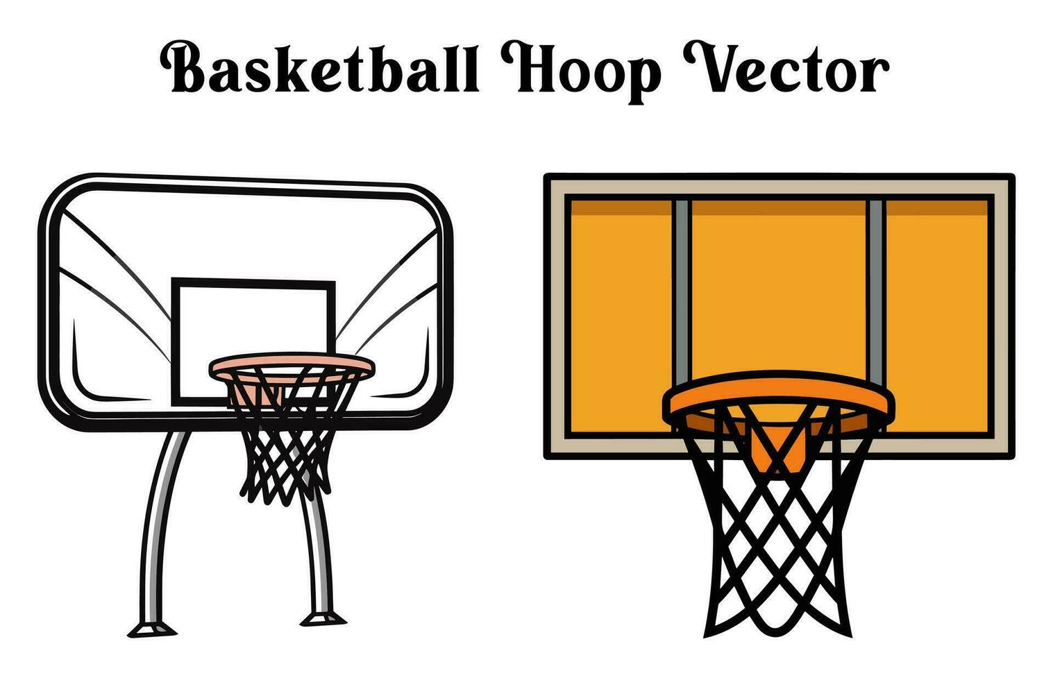 Basketball Hoop Vector design isolated on white background, Hoop, Hoop icon, Hoop illustration