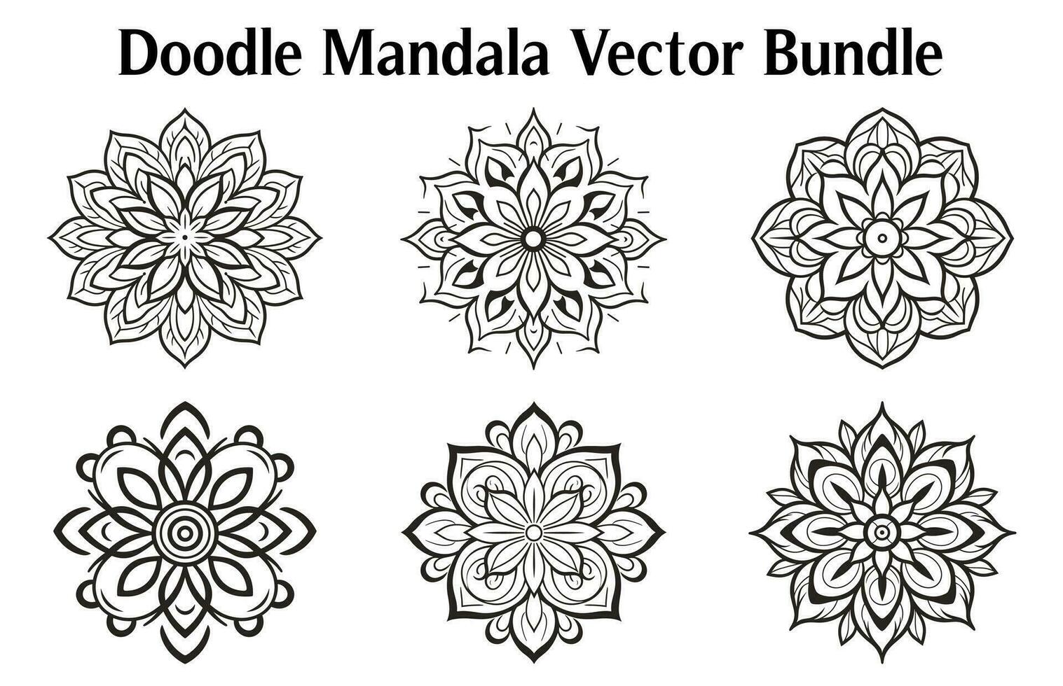 Free abstract circular pattern mandala Vector, Mandala Line Drawing Design, Ornamental Mandala with floral patterns, Ornamental luxury mandala pattern, Set of Vector boho mandala illustration