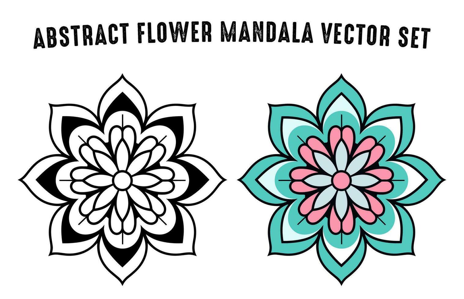 Colorful Mandala Vector Bundle Free, Set of Vector boho mandala illustration, Ornamental Floral Mandala Free