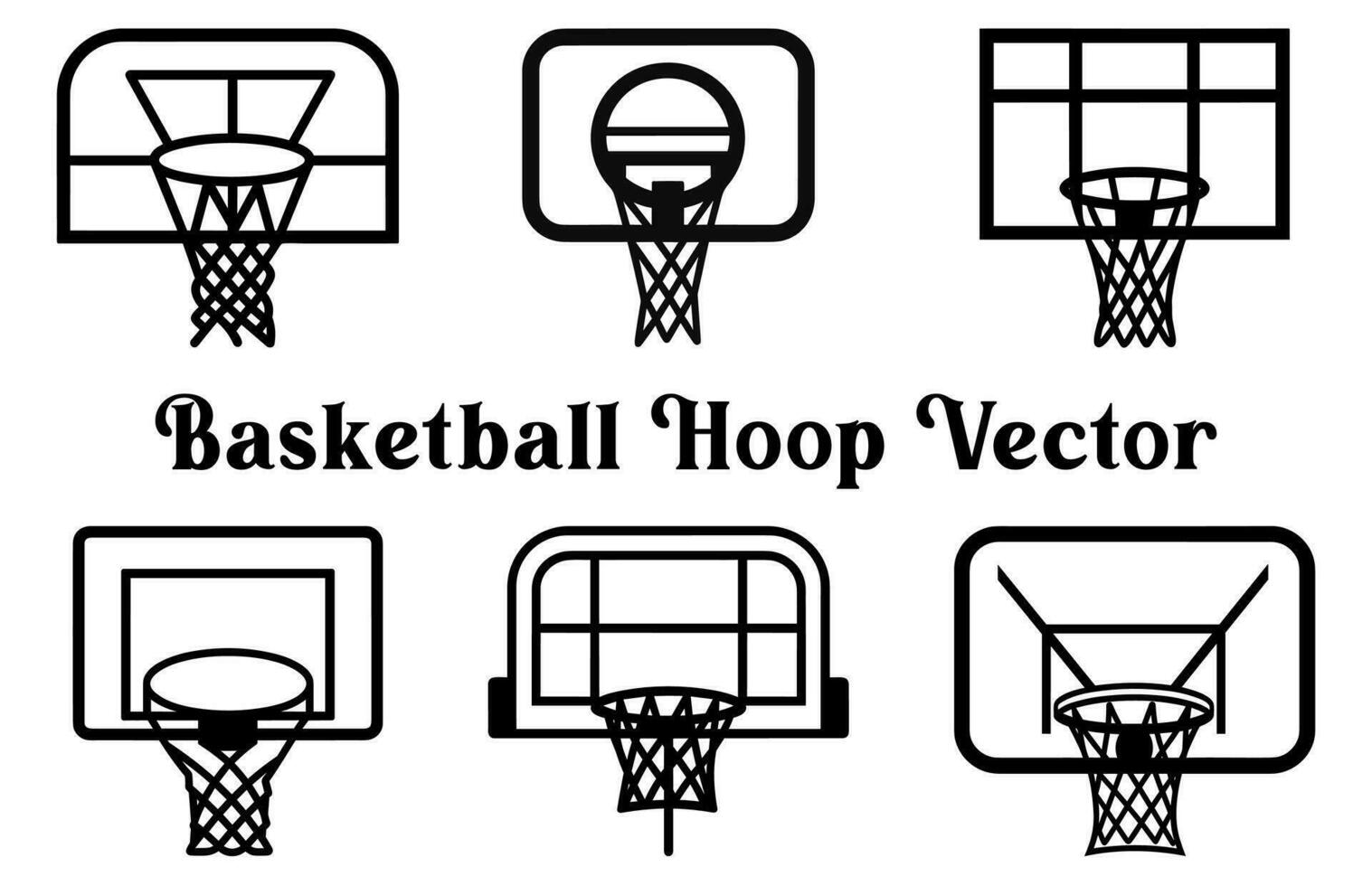 Basketball Hoop Vector design isolated on white background, Hoop, Hoop icon, Hoop illustration