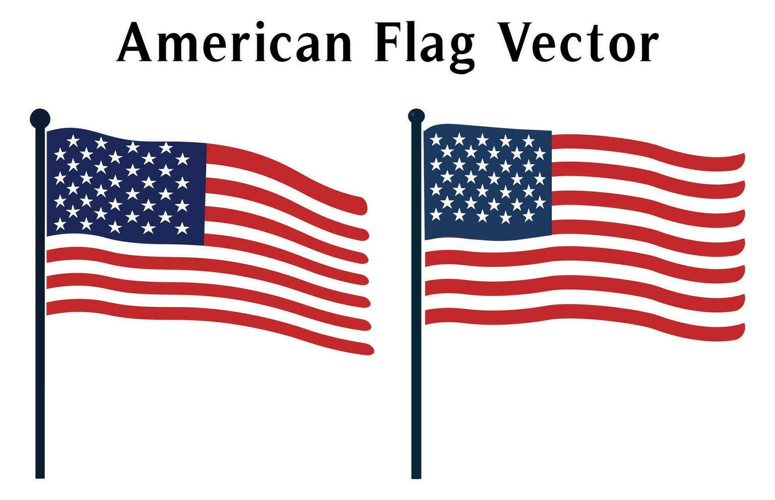 Distressed USA Flag vector illustration, American Flag vector clipart isolated on a white Background