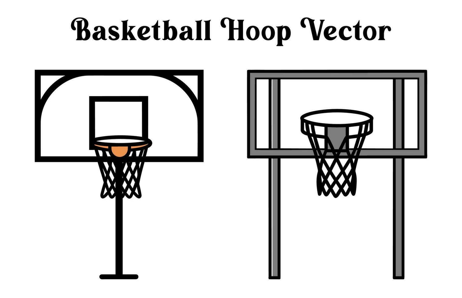 Basketball Hoop Vector design isolated on white background, Hoop, Hoop icon, Hoop illustration