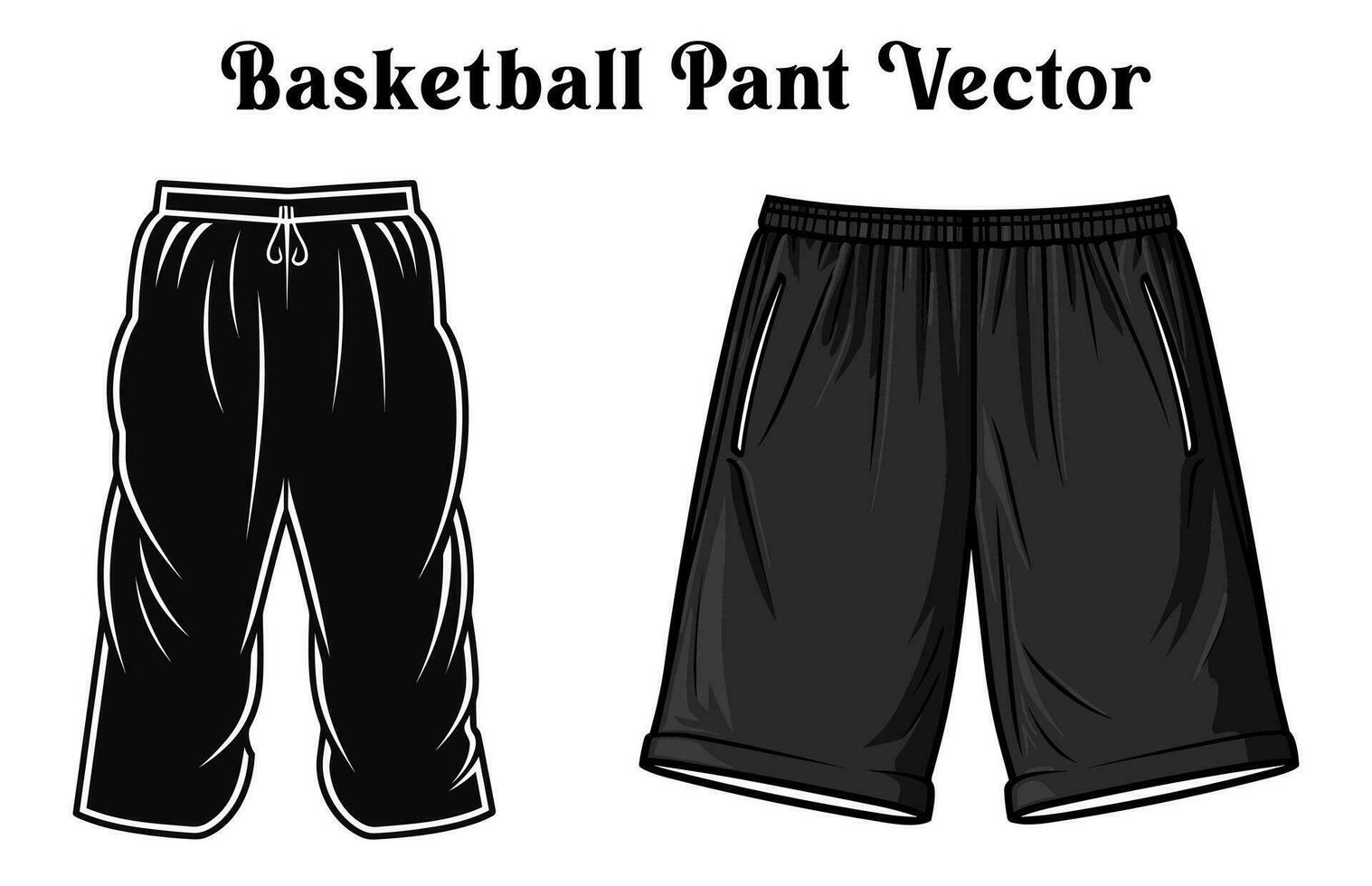 conjunto de baloncesto pantalón vector ilustración, gratis baloncesto pantalón siluetas