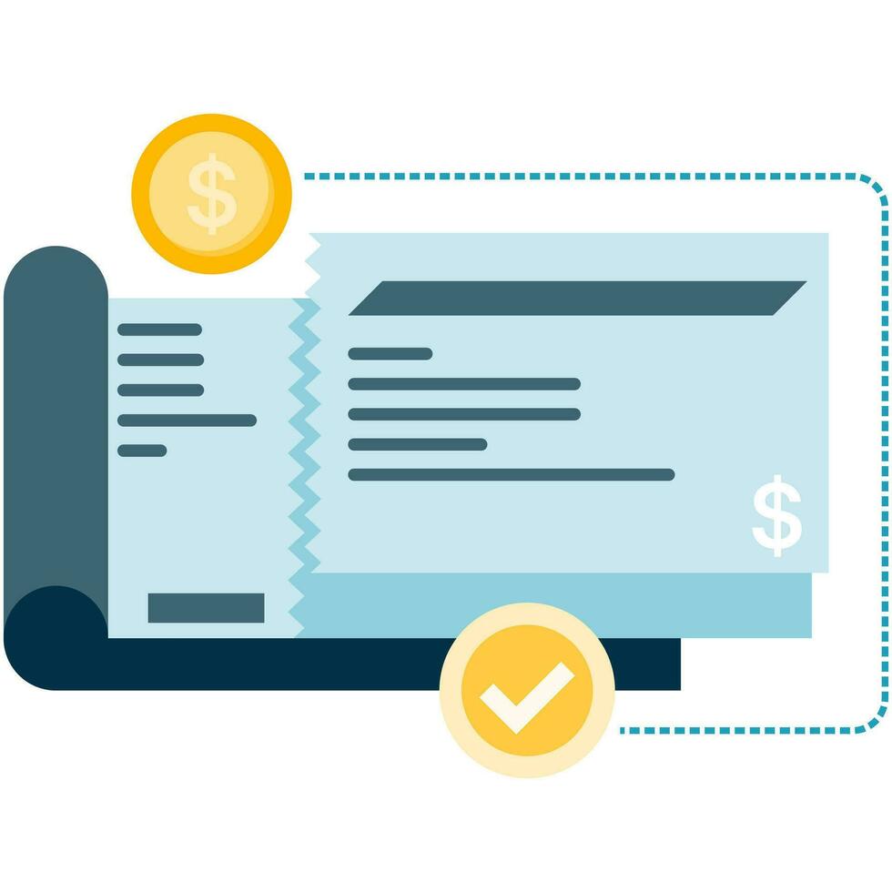 illustration of receipt or proof of payment vector