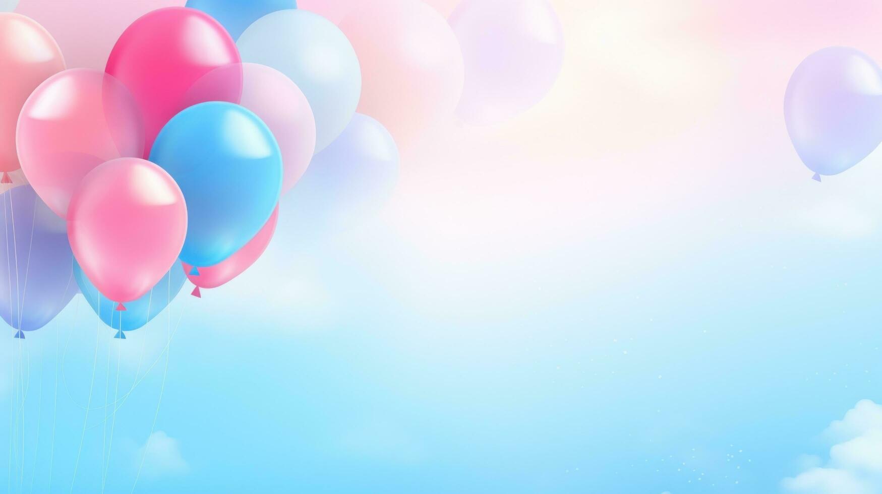 Pink and Blue minimalist background photo