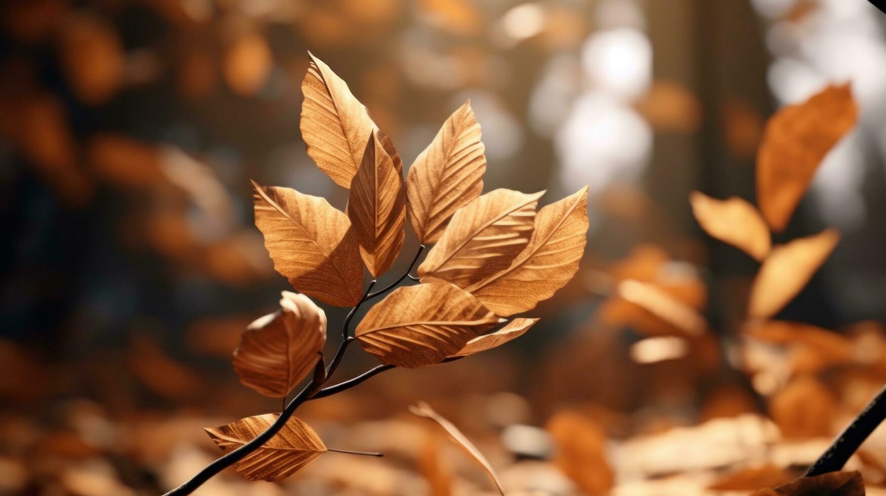 Autumn leaves background photo