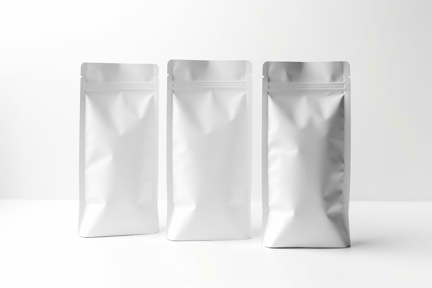 blanco bolso Bosquejo diseño en blanco antecedentes. generativo ai foto