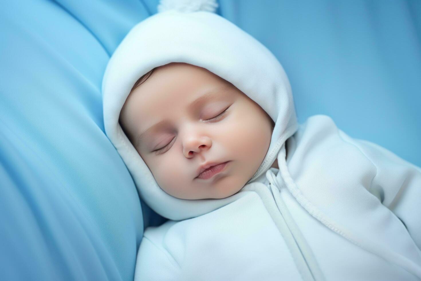 Cute little sleeping baby photo