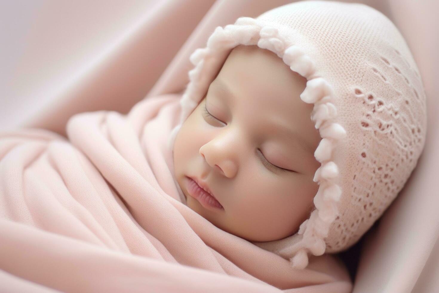 Cute little sleeping baby photo